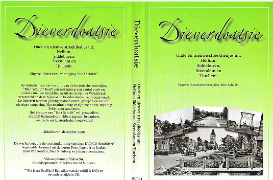 dvd hoes Dieverdoatsie met streekliedjes uit de oostelijke Woldstreek