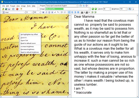 Screenshot Transcript 2.6 side by side and highlighter (click to enlarge)