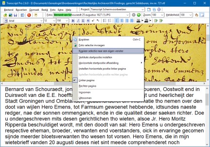 Schermvoorbeeld Transcript selecteren gedeelte foto (klik om te vergroten)
